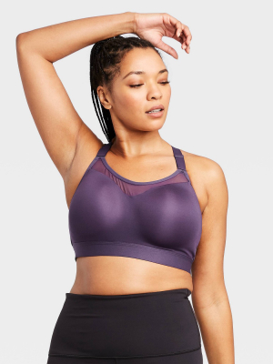 Women's Medium Support Racerback Shape Bra With Mesh - All In Motion™