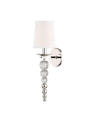 Persis 1 Light Wall Sconce Polished Nickel