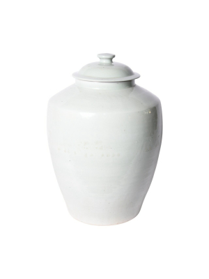 Lidded Barn Jar, Mint Green