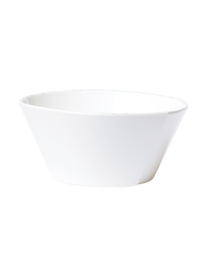 Vietri Melamine Lastra White Large Stacking Serving Bowl