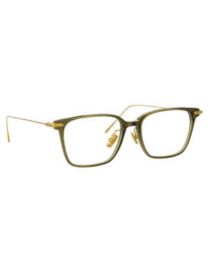 Gehry Rectangular Optical A Frame In Light Gold And Green