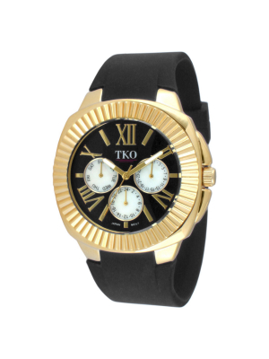 Women's Tko Multiple Function Rubber Strap Watch - Black