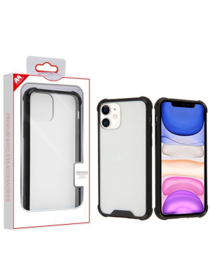 For Apple Iphone 11 Case, By Mybat Sturdy Gummy Rubber Tpu Case Cover Compatible With Apple Iphone 11, Clear/black