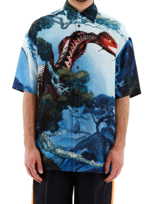 Valentino Dragons Garden Short Sleeve Shirt