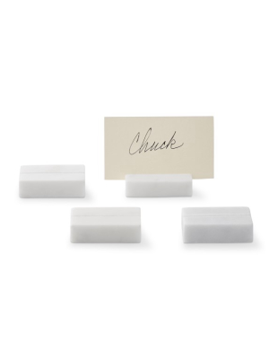 White Marble Place Card Holder