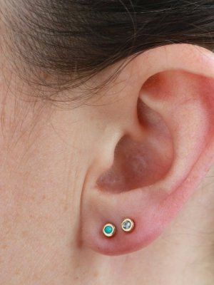 2mm Birthstone Stud Earrings