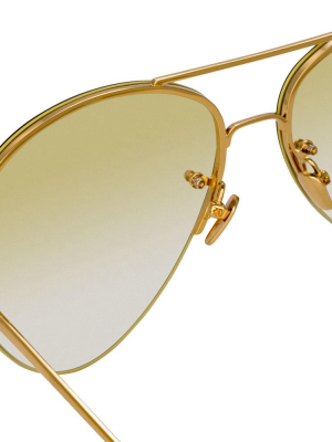 Linda Farrow 574 C9 Aviator Sunglasses