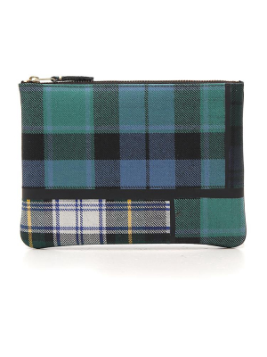 Comme Des Garçons Wallet Checked Pouch