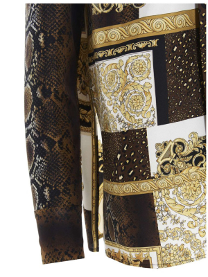 Versace Barocco Patchwork Print Blouse