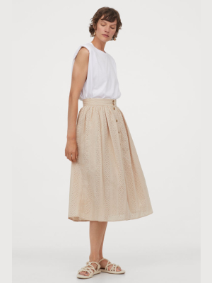 Eyelet Embroidery Skirt