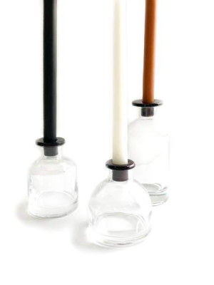 Skinny Taper Glass Candle Holder - Large