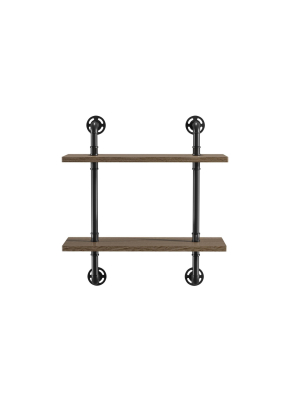 Dylan 2 Layer Floating Shelves Natural - Iohomes