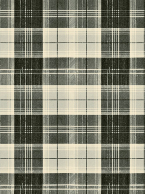 Countryside Plaid Wallpaper In Charcoal From The Complementary Collection By Mind The Gap