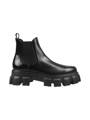 Prada Ridged Sole Chelsea Boots