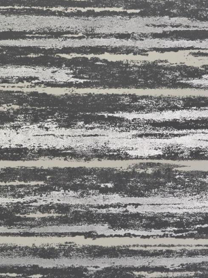 Atmosphere Wallpaper In Black And Silver By Antonina Vella For York Wallcoverings