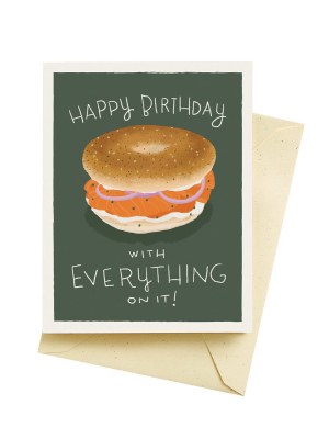 Seltzer Goods Bagel Birthday Card