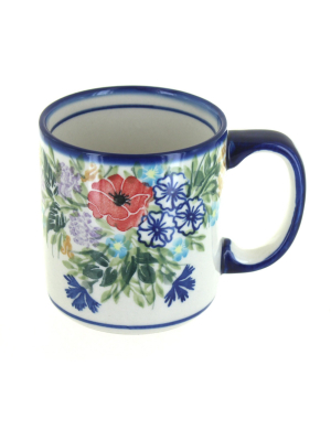 Blue Rose Polish Pottery Summer Garden Coffee Mug