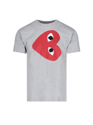 Comme Des Garçons Play Heart Printed T-shirt