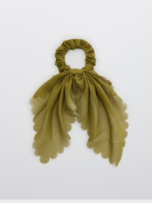 Aerie Scalloped Scrunchie Scarf