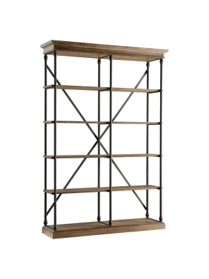 84" Belvidere 5 Shelf Bookcase Black - Inspire Q