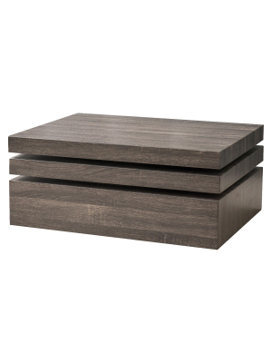 Iverson Rectangular Rotatable Coffee Table Black Oak - Christopher Knight Home