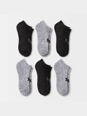 Women's Cushioned 6pk Low Cut Athletic Socks - All In Motion™ - Heather Gray/black 4-10