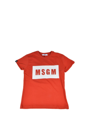 Msgm Kids Logo Printed T-shirt