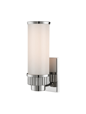 Hudson Valley Lighting Harper Vanity Lamp - Polished Nickel & Opal Glossy