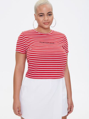 Plus Size Striped Romantique Tee