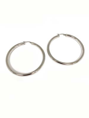 2 1/2" Hollow Clasp Hoop