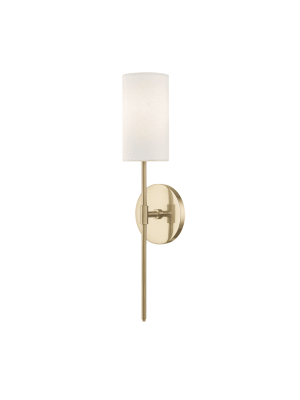 Olivia 1 Light Wall Sconce - Aged Brass