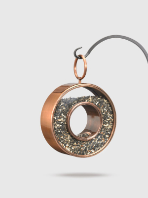 Brass Fly-thru Bird Feeder