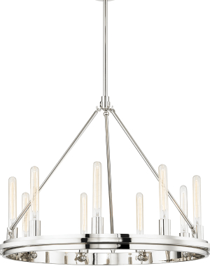 Hudson Valley Lighting Chambers 9-bulb Pendant - Polished Nickel