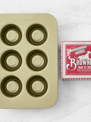 Williams Sonoma Goldtouch® Brownie Bowl & Peppermint Bark Brownie Mix