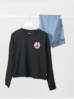 Levi's Graphic Long Sleeve Tee In Black