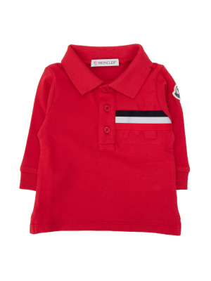 Moncler Enfant Striped Detailed Polo Shirt