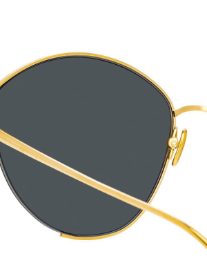 Ella Cat Eye Sunglasses In Yellow Gold