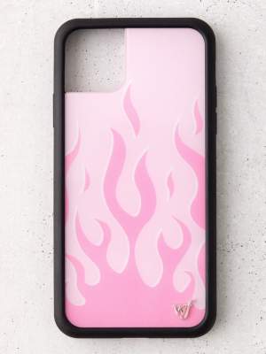 Wildflower Pink Flames Iphone Case