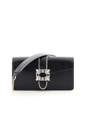 Roger Vivier Miss Vivier Strass Buckle Clutch Bag