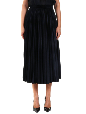 Valentino Velvet Pleated Skirt