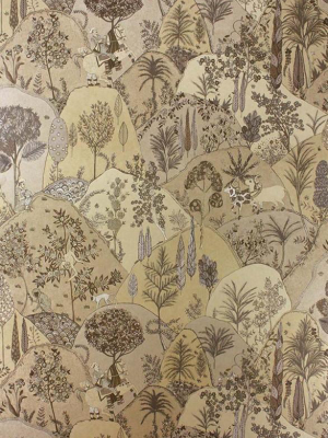 Aravali Wallpaper In Gold By Matthew Williamson For Osborne & Little