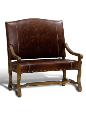 Italian Leather Settee