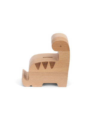 Demdaco Natural Baby - Dinosaur Bank 6 X 5 - Brown