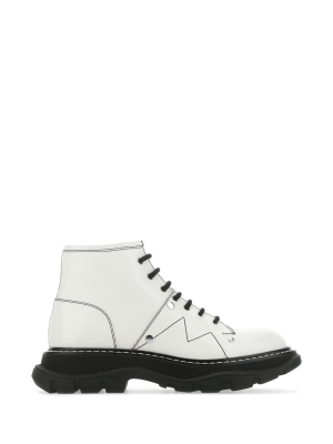 Alexander Mcqueen Lace Up Ankle Boots