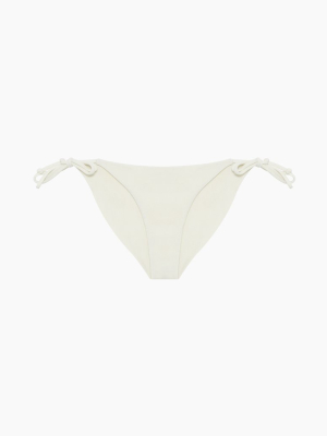 Makoa Basic Tie Side Bikini Bottom - Bone White