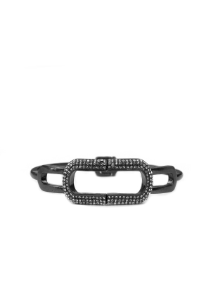 Pave Cutout Link Bangle