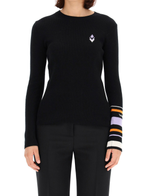 Valentino Striped Sleeve Pullover