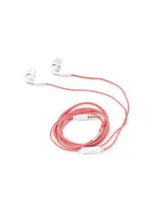 Red Braided Earbuds