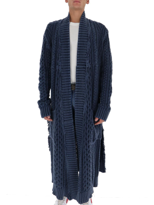 Greg Lauren Distressed Knitted Coat