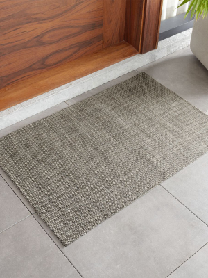 Chilewich ® Basketweave Oyster Woven Floormat 23"x36"